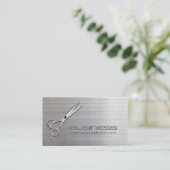 Hair Stylist Moderner Metallsalon Termin (Stehend Vorderseite)