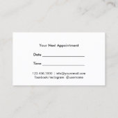 Hair Stylist Modernes Drehbuch Salon Ernennung Terminkarte (Rückseite)