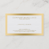 Hair Stylist Modernes Gold Text Design Visitenkarte (Rückseite)