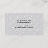 Hair Stylist | Modernes Scherenmuster Türkis Visitenkarte (Rückseite)