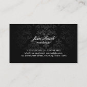 Hair Stylist Monogram Modern Leopard Print Visitenkarte (Rückseite)