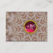 HAIR-STYLIST-Monogramm, rote, rosa Ruby, schwarz Visitenkarte (Rückseite)