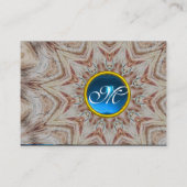 HAIR STYLIST Monogramm, Saphil blau schwarz Visitenkarte (Rückseite)