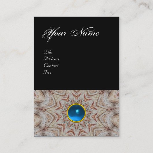 HAIR STYLIST Monogramm, Saphil blau schwarz Visitenkarte (Vorderseite)