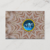 HAIR STYLIST Monogramm, Saphil blau schwarz Visitenkarte (Rückseite)