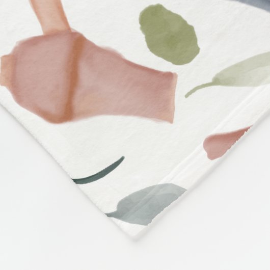 Hair Stylist | Muster | Wasserfarbe Fleecedecke (Ecke)