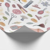 Hair Stylist | Muster | Wasserfarbe Geschenkpapier (Ecke)