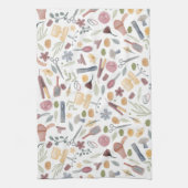 Hair Stylist | Muster | Wasserfarbe Geschirrtuch (Vertikal)