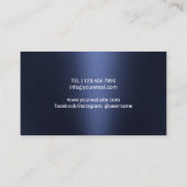 Hair Stylist Navy Blue Glitzer Tropfens Beauty Sal Visitenkarte (Rückseite)