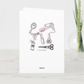 Hair Stylist Nutcracker Happy Birthday Karte (Rückseite)