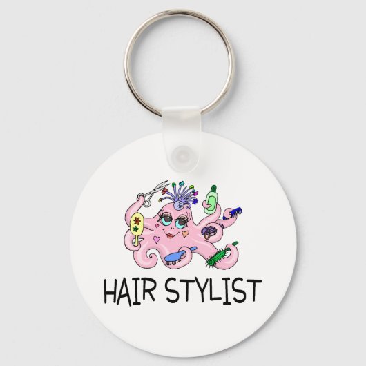 Hair Stylist Octopus Schlüsselanhänger (Vorderseite)