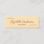 Hair Stylist Peach and Wine Handgeschriebenes Skri Telefonnummerkarte (Vorderseite)