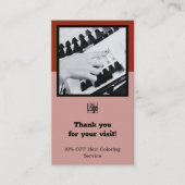 Hair Stylist Pink Black & Red Vielen Dank für Ihre Rabattkarte (Vorderseite)