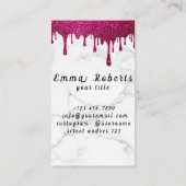 Hair Stylist Pink Bokeh Shine Glitzer Sparkling Visitenkarte (Rückseite)
