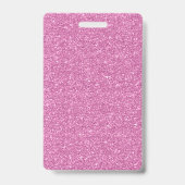 Hair Stylist Pink & Gold Glitzer Initial Ausweis (Rückseite)
