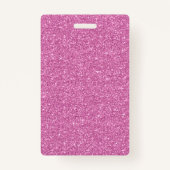 Hair Stylist Pink & Gold Glitzer Initial Ausweis (Rückseite)