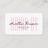 Hair Stylist Pink Pastel Ästhetik Moderne Visitenkarte (Vorderseite)