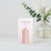 Hair Stylist Pink Sequin Spray Can Visitenkarte (Stehend Vorderseite)