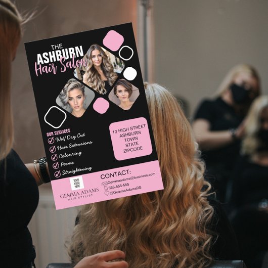 Hair Stylist Poster - Benutzerdefiniertes Design i Flyer