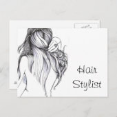 Hair Stylist Postkarte (Vorne/Hinten)