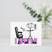 Hair Stylist Postkarte (Stehend Vorderseite)