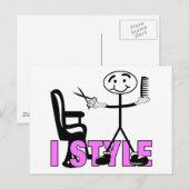 Hair Stylist Postkarte (Vorne/Hinten)