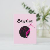 Hair Stylist Postkarte (Stehend Vorderseite)