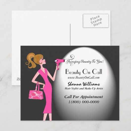 Hair Stylist Postkarten (Vorne/Hinten)