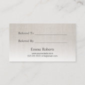 Hair Stylist Red Blume Sissor Salon Referendum Empfehlungskarte (Rückseite)