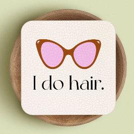 Hair Stylist Retro Sonnenbrille Square Business Ca Quadratische Visitenkarte