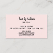 Hair Stylist Rose Gold Glitzer Moderne Typografie Visitenkarte (Rückseite)