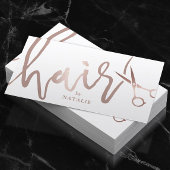 Hair Stylist Rose Gold Handgeschriebener Script Sa Visitenkarte