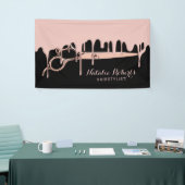 Hair Stylist Rose Gold Tropfen Schönheitssalon Banner (Messeveranstaltung)
