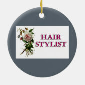 Hair Stylist-Rose Keramikornament (Hinten)