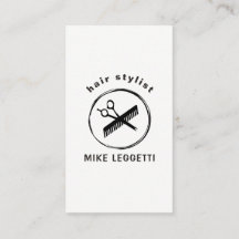 Hair Stylist Round-Logo mit Folien und Kamm