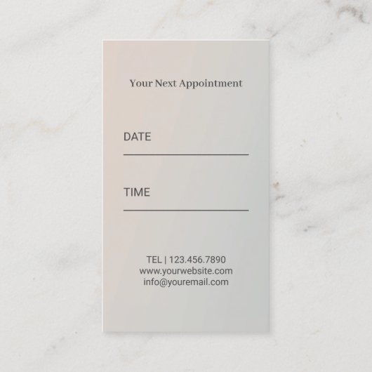 Hair Stylist Royal Scissy Beauty Salon Silver Terminkarte (Rückseite)