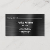 Hair Stylist Salon Black Gold Karte (Rückseite)