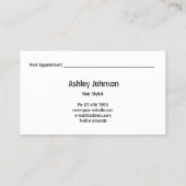 Hair Stylist Salon Black Gold Karte (Rückseite)