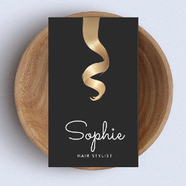 Hair Stylist Salon Blonde Ombre Curl Visitenkarte