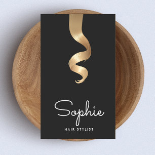 Hair Stylist Salon Blonde Ombre Curl Visitenkarte