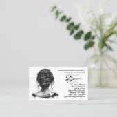 Hair Stylist & Salon Business Card Visitenkarte (Stehend Vorderseite)