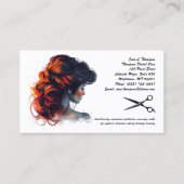 Hair Stylist & Salon Business Card Visitenkarte (Vorderseite)