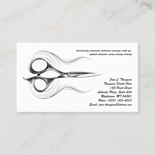 Hair Stylist & Salon Business Card Visitenkarte (Vorderseite)