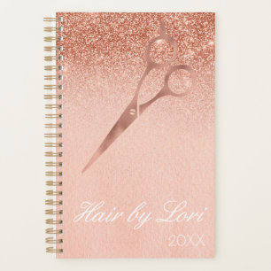 Hair Stylist Salon Business Rose Goldschere Planer