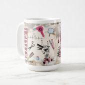 Hair Stylist Salon Gift Custom Kaffeetasse (Vorderseite Links)