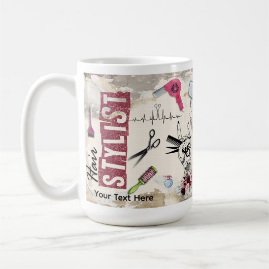 Hair Stylist Salon Gift Custom Kaffeetasse (Links)