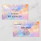 Hair Stylist Salon Holographic Termin Card Visitenkarte (Vorne/Hinten)