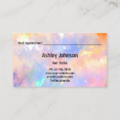 Hair Stylist Salon Holographic Termin Card Visitenkarte (Rückseite)