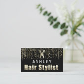 Hair Stylist Salon Light Gold Karte (Stehend Vorderseite)