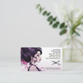 Hair Stylist & Salon Visitenkarte (Stehend Vorderseite)